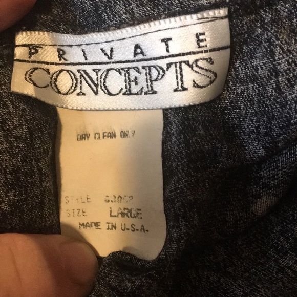 PRIVATE CONCEPTS VINTAGE MIDI SKIRT DARK ACADEMIA BLACK SIZE L 100% RAYON - Picture 3 of 4